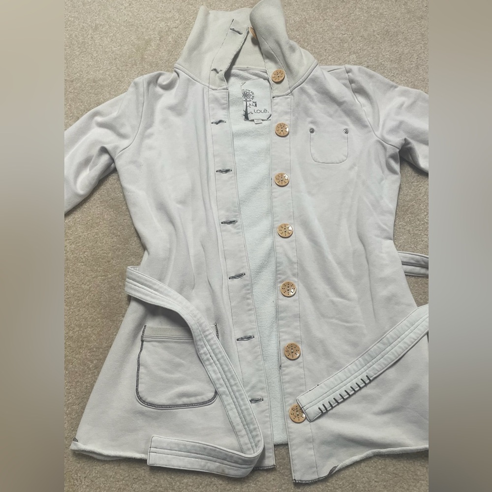 LOLE Gray Trench Coat Sleek Design